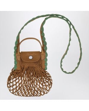 Longchamp Xs La Pliage Mesh Bag - Brown