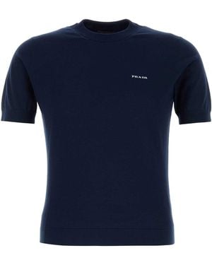Prada Cotton Jumper - Blue