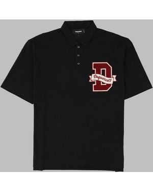 DSquared² Polo Con Logo - Black