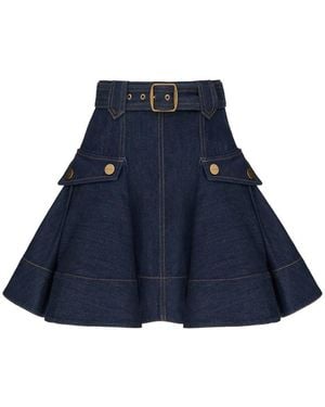 Zimmermann Klassischer Jeans-Minirock - Blau