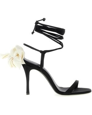 Magda Butrym Satin Sandalen - Schwarz