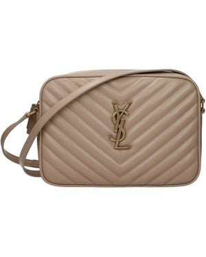 Saint Laurent Lou Shoulder Bag Leather/Dark - Brown