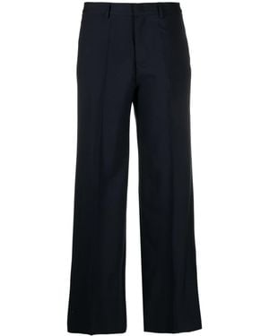 P.A.R.O.S.H. Lillie Pressed-Crease Wide-Leg Trousers - Blue