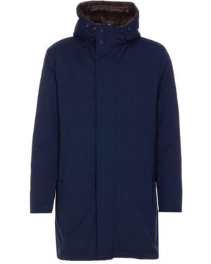 Herno Parka Con Cappuccio - Blu