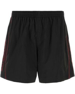 Balenciaga Black Nylon Bermuda Shorts