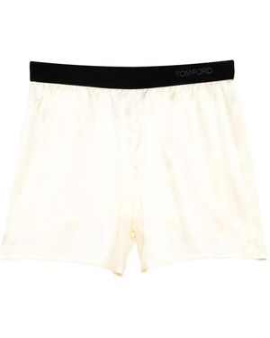 Tom Ford Shorts mit elastischem Bund - Weiß