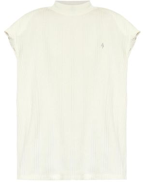 The Attico Logo Cotton T Shirt - Natural