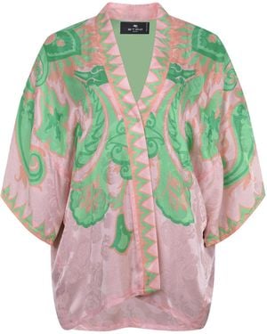 Etro Jacke aus einer Seidenmischung - Pink