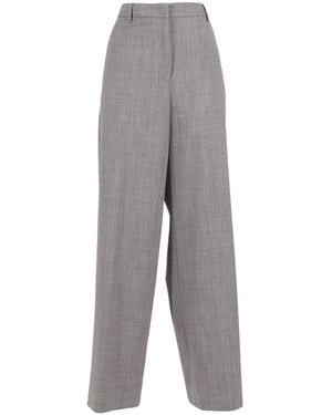 Fabiana Filippi Wide-Leg Ankle-Length Trousers - Grey