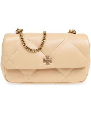 Tory Burch Kira Mini Leather Shoulder Bag - Natural