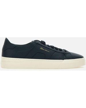 Santoni Doppelte Schnallen-Lederschuhe - Blau