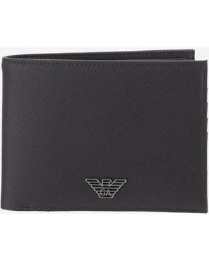 Emporio Armani Wallets With Logo - Black