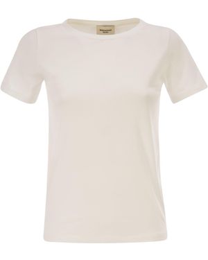 Weekend by Maxmara Wkdmultib Camiseta básica de punto de algodón - Blanco