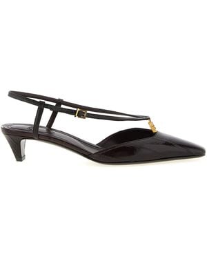 Fendi ' f fold' Slingback - Schwarz