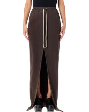 Rick Owens Drkshdw Slit Skirt - Brown