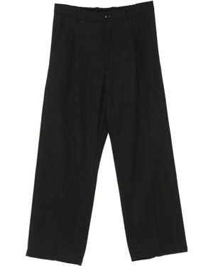 Goldwin One Tuck Rechte Wollen Broek - Zwart