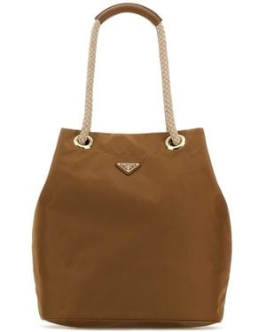 Prada Brandy Mariner Large Bucket Bag - Brown