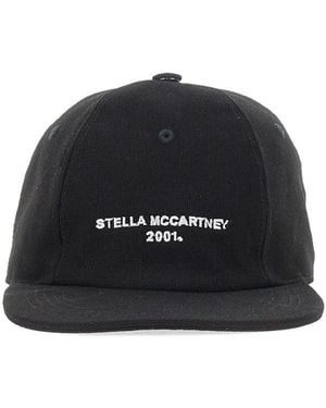 Stella McCartney Baseball Hat With Logo Embroidery - Black