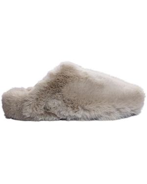 LA ROSE Furry Indoor Slippers - Gray