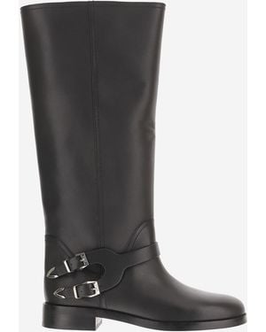 Pinko Boots Cheval Leather Upper: Cow - Grey