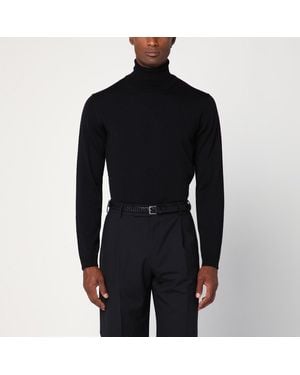 Roberto Collina Wool Turtleneck Jumper - Black