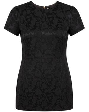 Saint Laurent Jacquard Mini Dress - Black