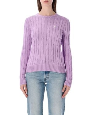 Polo Ralph Lauren Touch Julianna Cable-Knit Jumper - Purple