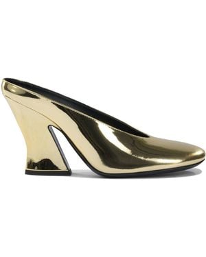 Givenchy "Sculpted" 95 Mm Heeled Mule - Metallic