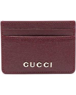 Gucci Pasjeshouder Met Script Detail - Paars