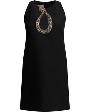 Valentino Short Flared Dress Dresses Black