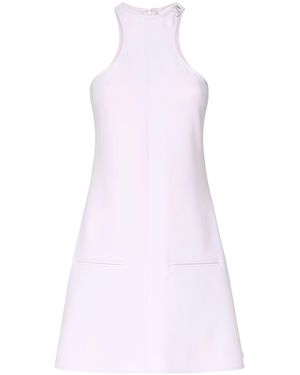 Courreges Salzrosa A-Linien-Scuba-Kleid - Weiß
