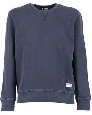 Fay Archive Long Sleeve Cotton Sweatshirt - Blue