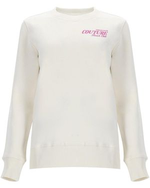 Versace Jeans Couture Felpa Con Stampa - White