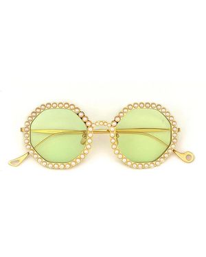 Eyepetizer Gatsby Jordan C.4 1 Gold/Grün Farbverlauf Unisex Sonnenbrille - Gelb