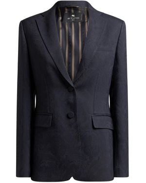 Etro Paisley Print Blazer - Blue