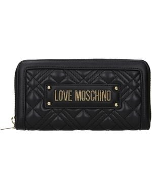 Love Moschino Portafogli Donna Poliuretano Nero - Black