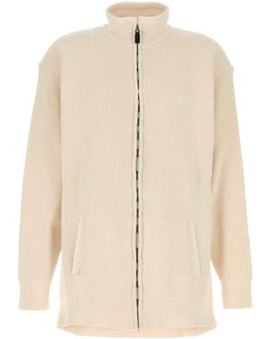 Balenciaga Cream Cotton And Polyester Jumper - Natural