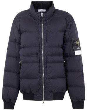 Stone Island Padded Bomber Jacket - Blue