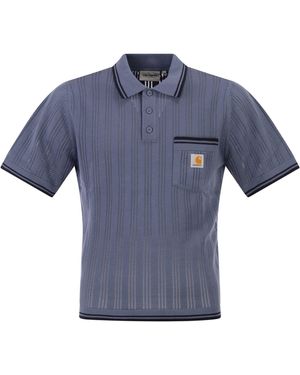 Carhartt Cotton Polo Shirt With Contrasting Trim - Blue