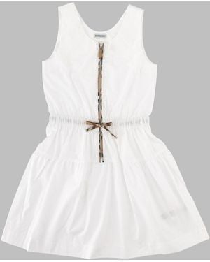 Burberry Girls' Mini Raven Check Dress - White