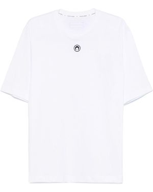 Marine Serre Moon Baumwoll-T-Shirt - Weiß