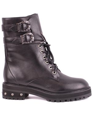 Pinko LEDER STIEFELETTEN - Braun