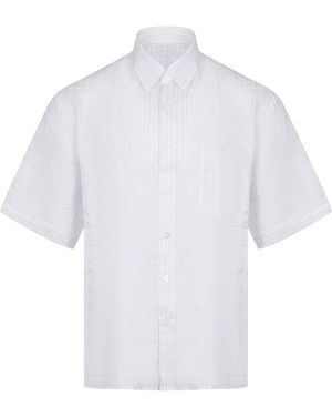 Costumein Costume de chemise en mélange de linge - Blanc