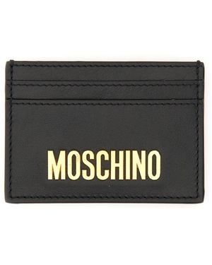 Moschino Card Holder With Logo - Black