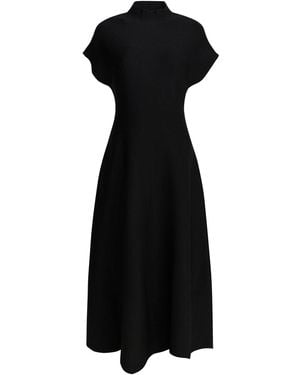 KHAITE "Lyra" Midi Dress - Black