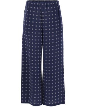 Weekend by Maxmara Eusebio Silk Twill -broek - Blauw