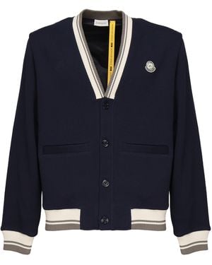 Moncler Genius V Neck Sweatshirt - Blue