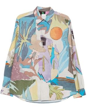 Paul Smith Printed Shirt - Blue