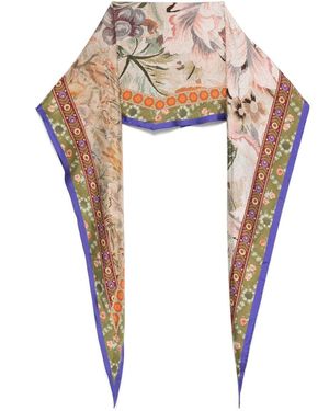 Pierre Louis Mascia Imprimió Silk Foulard - Blanco