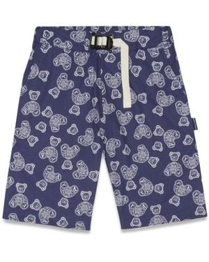 Palm Angels All Over Printed Chino Shorts - Blue